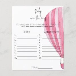 Hete luchtballon - Noem dat nummer baby shower spe