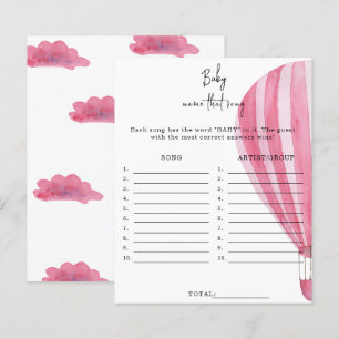 Hete luchtballon - Noem dat nummer baby shower spe
