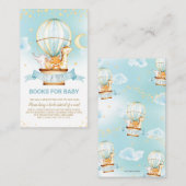 Hete Luchtballon Oerwoud Dieren Jongen Breng Een B Informatiekaartje (Voorkant / Achterkant)