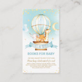 Hete Luchtballon Oerwoud Dieren Jongen Breng Een B Informatiekaartje (Voorkant)