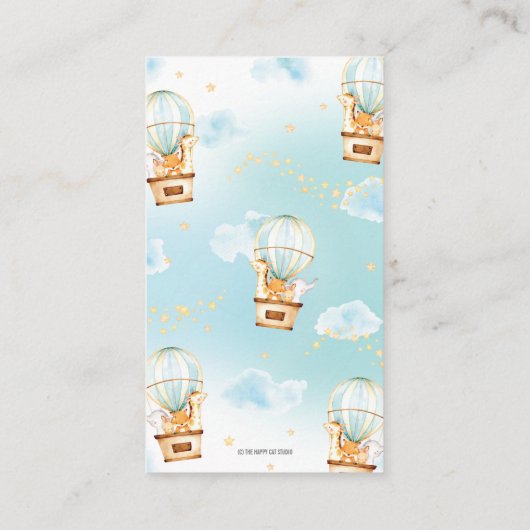 Hete Luchtballon Oerwoud Dieren Jongensluier Raffl Informatiekaartje (Achterkant)