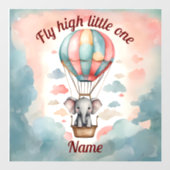 Hete Luchtballon Olifant Raamsticker (Vel)
