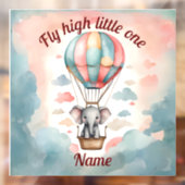Hete Luchtballon Olifant Raamsticker (Vel 2)