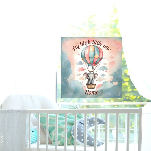 Hete Luchtballon Olifant Raamsticker