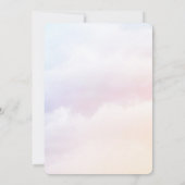 Hete luchtballon, omhoog & weg Baby shower Kaart (Achterkant)