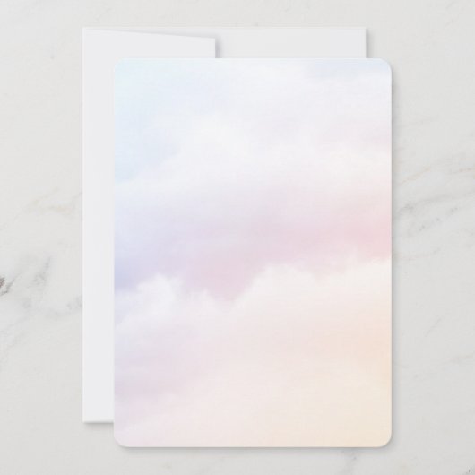 Hete luchtballon, omhoog & weg Baby shower Kaart (Achterkant)