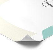 Hete luchtballon omhoog & weg Baby shower welkomst Poster (Hoek)