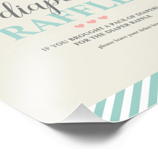 Hete Luchtballon omhoog & weg Luier Raffle Spel te Foto Afdruk (Hoek)