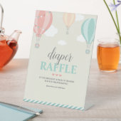 Hete Luchtballon omhoog & weg Luier Raffle Spel te Reclamebord Met Voetstuk (Insitu)