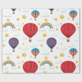 Hete Luchtballon ontwerp Cadeaupapier (Vlak)