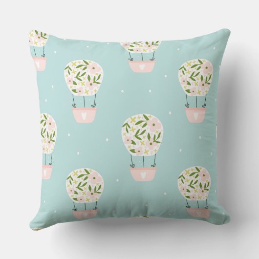 Hete luchtballon ontwerpkussen kussen (Achterkant)