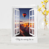 Hete Luchtballon over Grand Canyon in Venster Kaart (Gele Bloem)