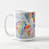 Hete Luchtballon Papa kleurrijke Waterverf Mok (Links)