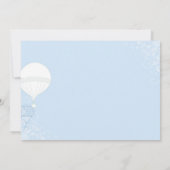 Hete Luchtballon Pastel Blauw Het is een Boy Baby  Kaart (Achterkant)