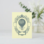  hete luchtballon piloot verjaardagsfeest briefkaart (Staand voorkant)