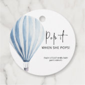 Hete luchtballon Pop het wanneer ze poppen Bedankjes Labels (Achterkant)