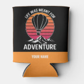 Hete Luchtballon  Retro Zonsondergang Avontuur Blikjeskoeler (Voorkant)