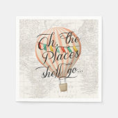 Hete Luchtballon Roze Baby shower servet (Voorkant)