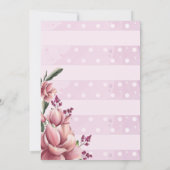 Hete Luchtballon Roze Bloemen Eerste Verjaardag Kaart (Achterkant)