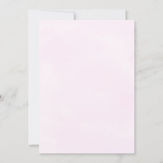 Hete Luchtballon Roze Elegant Meisje Baby shower Kaart (Achterkant)