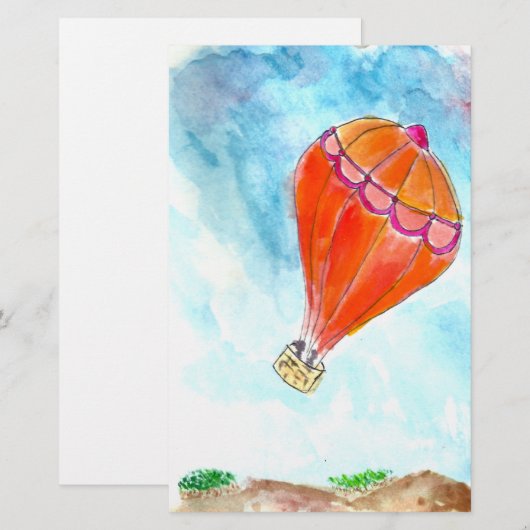 Hete Luchtballon Scrapbook papier (Voorkant / Achterkant)