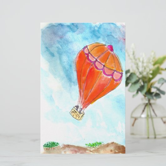 Hete Luchtballon Scrapbook papier (Staand voorkant)