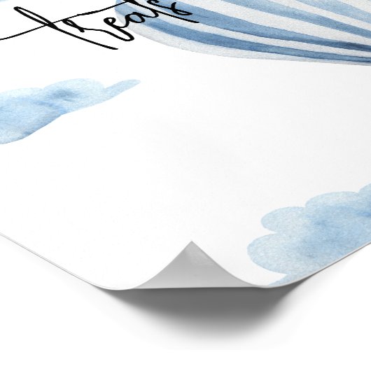 Hete luchtballon - snoep en lekkernijen poster (Hoek)