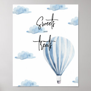 Hete luchtballon - snoep en lekkernijen poster