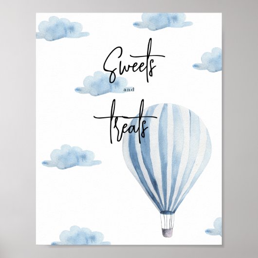 Hete luchtballon - snoep en lekkernijen poster (Voorkant)