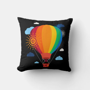 Hete Luchtballon T-shirt Hete Luchtballon Rides Fe Kussen