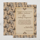  Hete Luchtballon Tan Huwelijksuitnodiging Kaart (Voorkant / Achterkant)