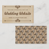  Hete Luchtballon Tan Wedding Website Kaart (Voorkant / Achterkant)