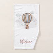 Hete Luchtballon Teddy Bear Clouds Baby shower Bad Handdoek (Handdoek)