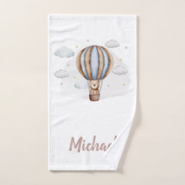 Hete Luchtballon Teddy Bear Clouds Baby shower Bad Handdoek