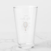 Hete Luchtballon Teddy Bear Clouds Baby shower Glas (Achterkant)