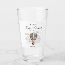 Hete Luchtballon Teddy Bear Clouds Baby shower Glas