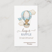 Hete Luchtballon Teddy Bear Clouds Bird Baby showe Informatiekaartje (Voorkant)