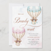 Hete Luchtballon Teddy Bear Geslacht Onthullen Kaart (Voorkant)