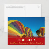 Hete Luchtballon Temecula Briefkaart Wijnland (Voorkant / Achterkant)