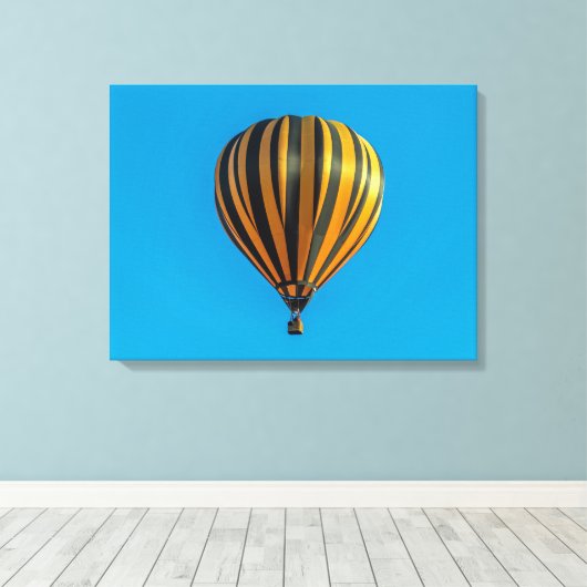Hete luchtballon uitzicht canvas print (Insitu (Houten vloer))