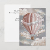 hete luchtballon van Boho Clouds Bedankkaart (Voorkant / Achterkant)