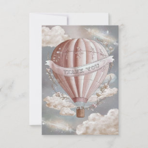 hete luchtballon van Boho Clouds Bedankkaart