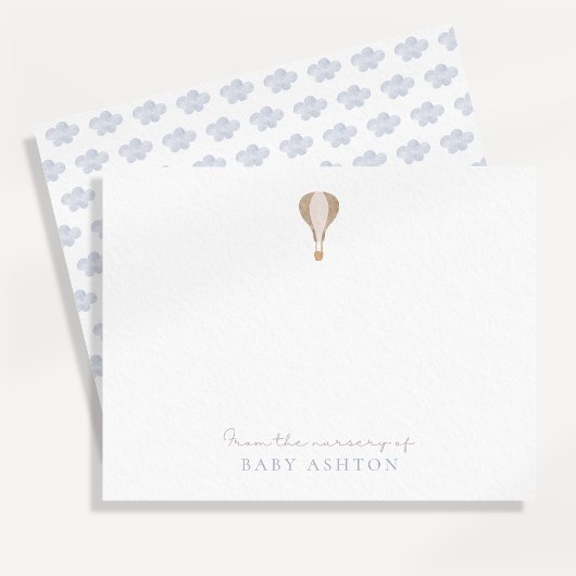 Hete luchtballon, van de kwekerij van de jongen, b kaart