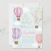 Hete Luchtballon Verjaardag Evenement Uitnodiging (Voorkant)