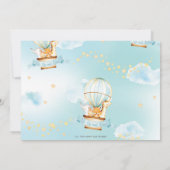 Hete Luchtballon Verjaardag Oerwoud Dieren Jongen  Bedankkaart (Achterkant)