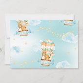 Hete Luchtballon Verjaardag Schattigee Baby Dieren Kaart (Achterkant)