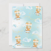 Hete Luchtballon Verjaardagsfeestje Schattigee Bab Kaart (Achterkant)