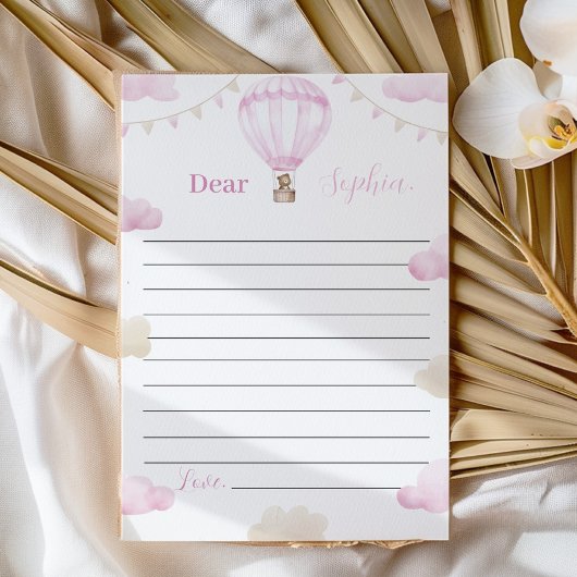 Hete Luchtballon Verjaardagstijd Capsule Bericht K Bedankkaart