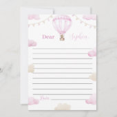 Hete Luchtballon Verjaardagstijd Capsule Bericht K Bedankkaart (Voorkant)