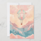 Hete Luchtballon Waterverf Baby shower Kaart (Achterkant)
